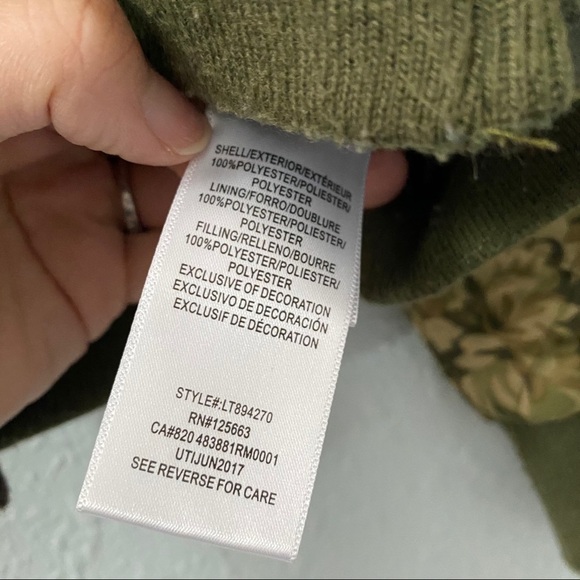 Limited Too Camo Patch Full Zip Bomber Jacket 4 - Picture 5 of 7